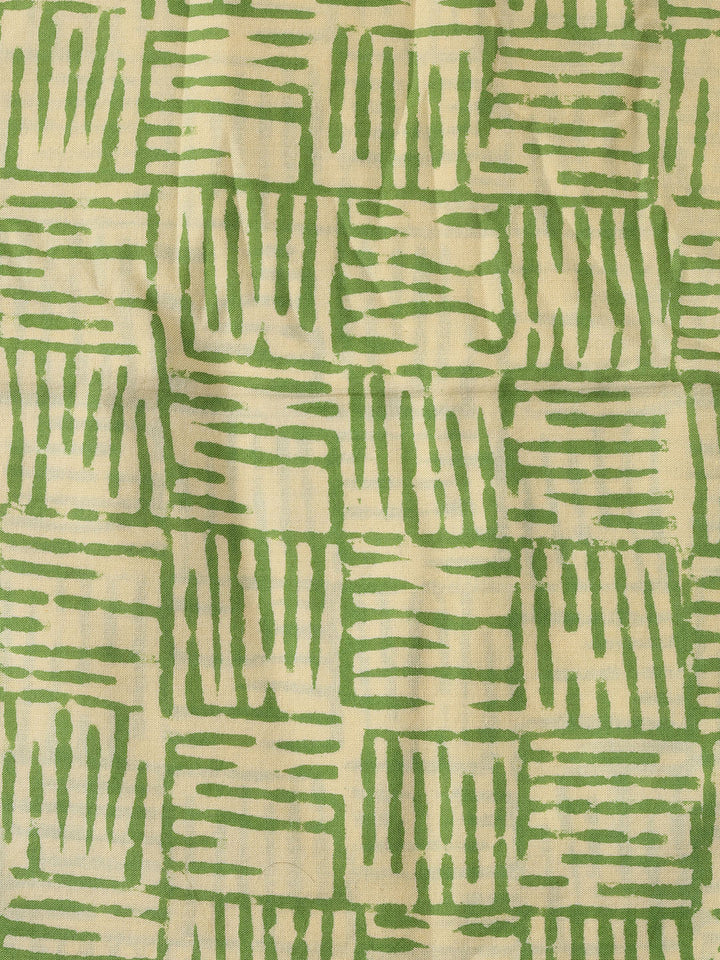 Printed Cotton Blend Unstitched Suit With Dupatta