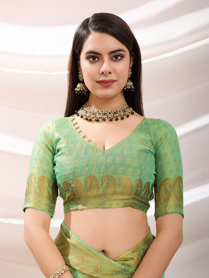 Woven Design Cotton Linen Saree