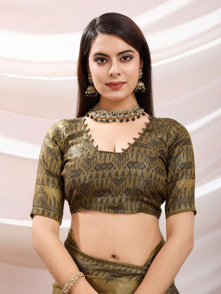 Woven Design Cotton Linen Saree