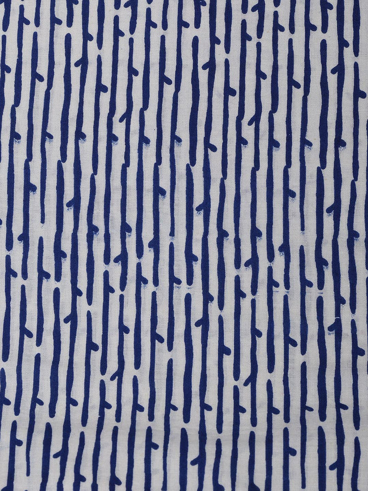 Printed Cotton Blend Unstitched Suit With Dupatta