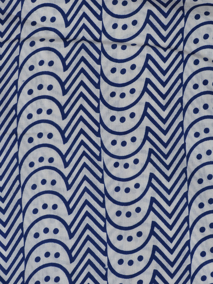 Printed Cotton Blend Unstitched Suit With Dupatta