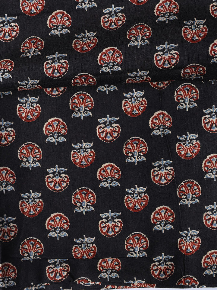 Printed Cotton Blend Unstitched Suit With Dupatta