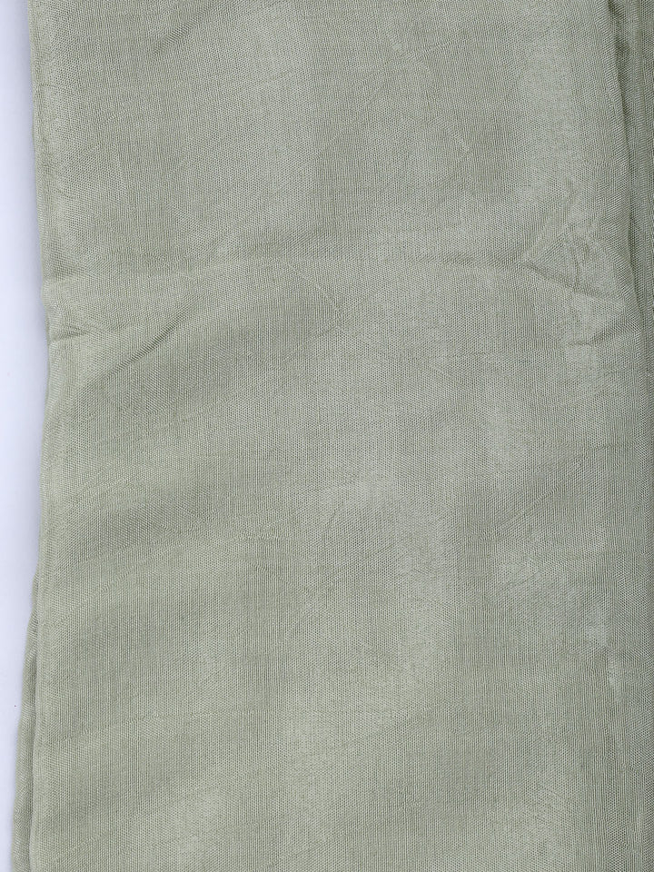 Neck Embroidered Tissue Unstitched Suit Piece With Dupatta