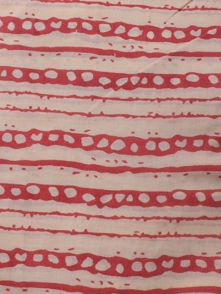 Printed Cotton Blend Unstitched Suit With Dupatta