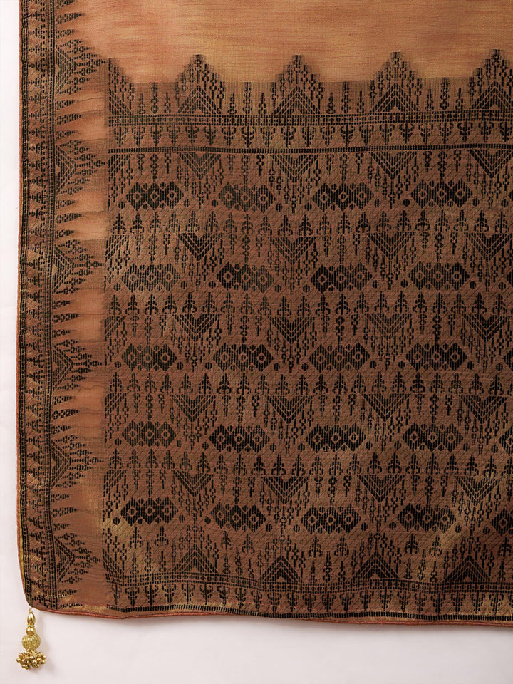 Woven Design Cotton Linen Saree