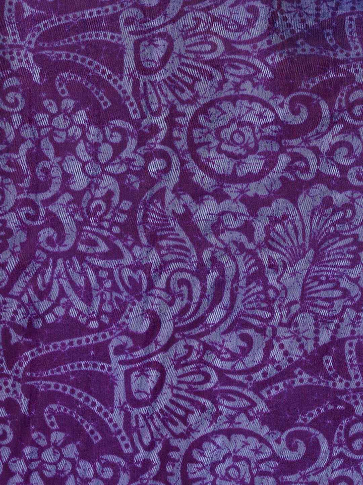 Printed Chanderi Unstitched Suit With Dupatta
