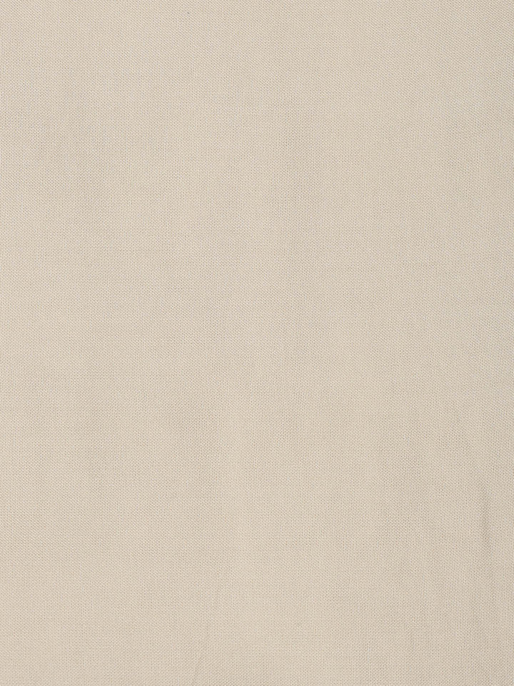 Patch Neck Linen Unstitched Suit Piece With Dupatta
