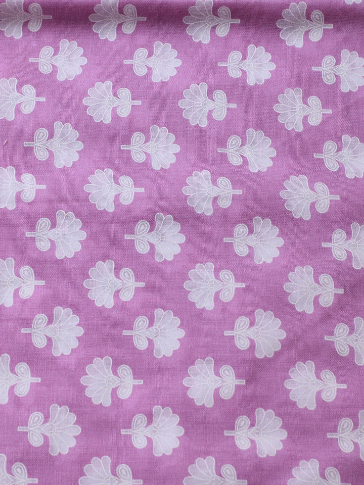 Printed Cotton Blend Unstitched Suit With Dupatta