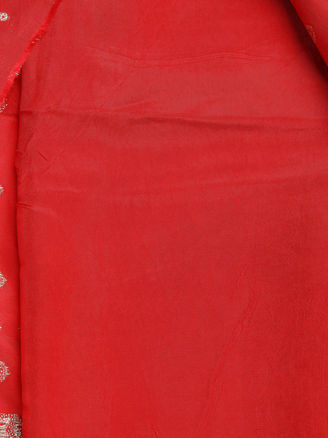 Embroidered Art Silk Unstitched Suit Piece With Dupatta
