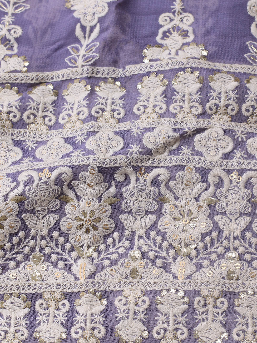Embroidered Georgette Unstitched Suit Piece With Dupatta
