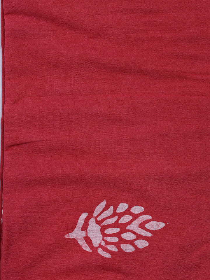 Printed Chanderi Unstitched Suit Piece With Dupatta