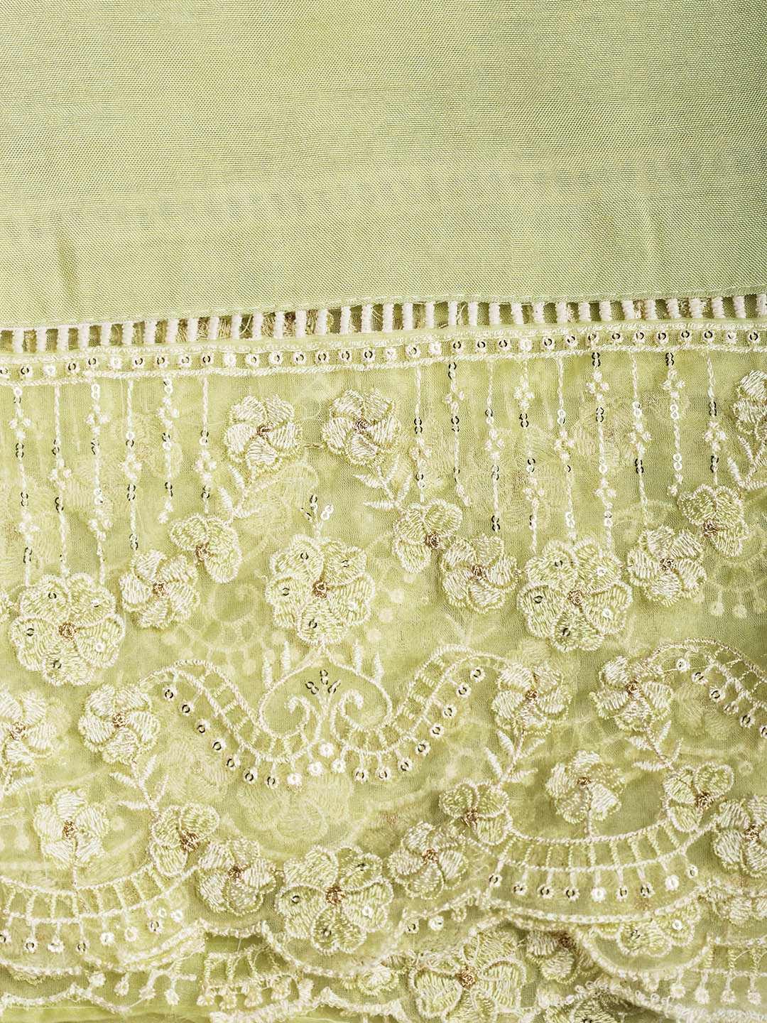 Embroidered Chanderi Unstitched Suit Piece With Dupatta