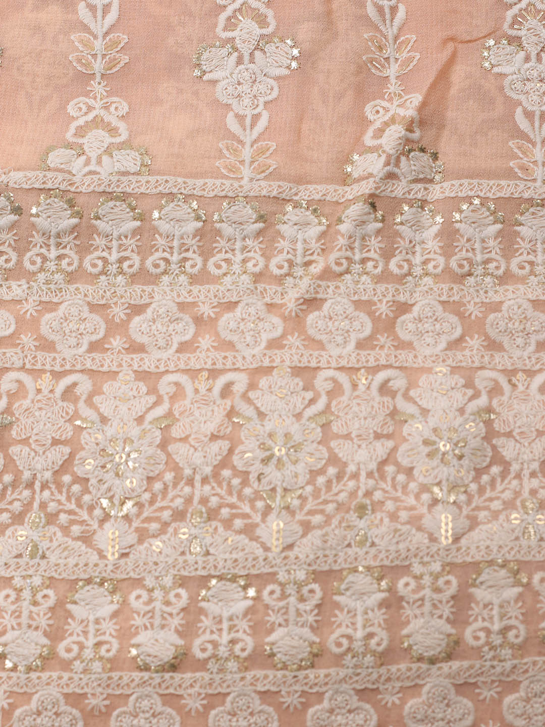 Embroidered Georgette Unstitched Suit Piece With Dupatta