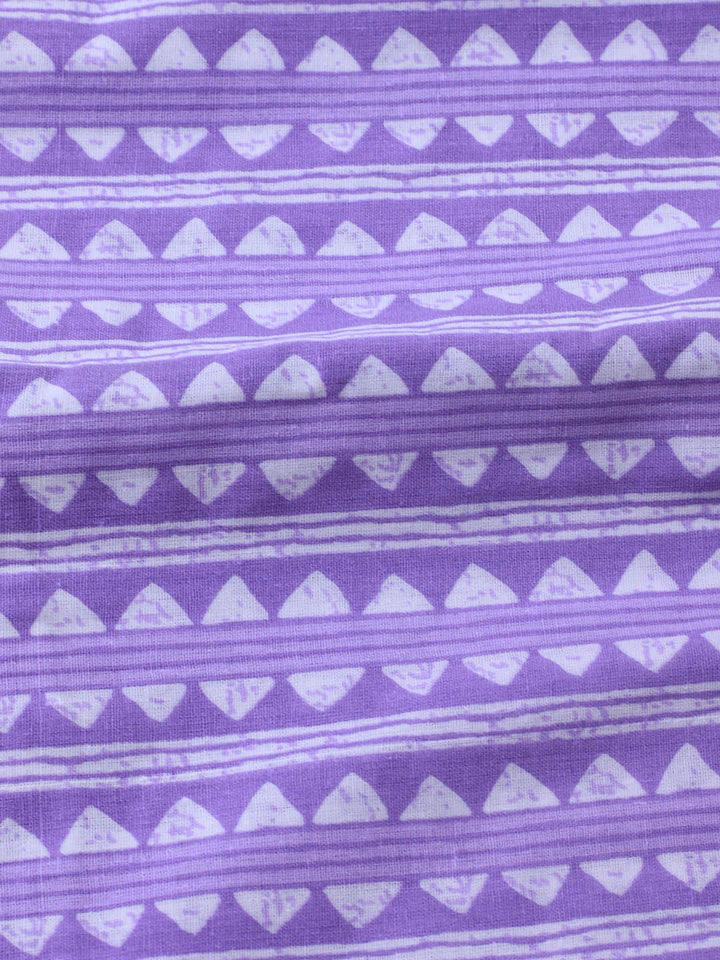 Printed Cotton Blend Unstitched Suit With Dupatta
