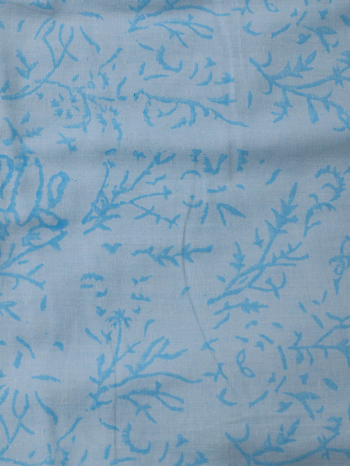 Printed Cotton Blend Unstitched Suit Piece With Dupatta