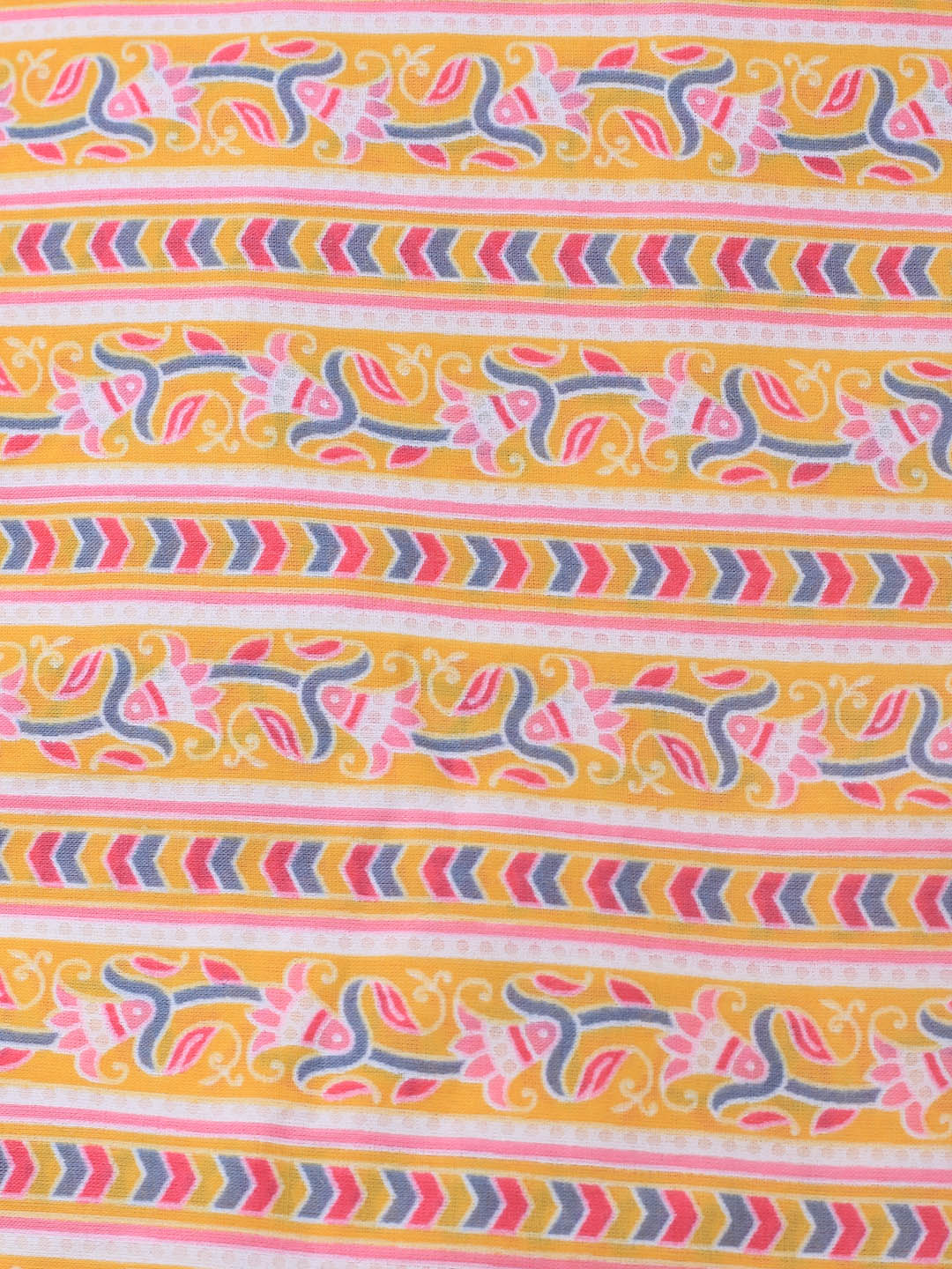 Printed Cotton Blend Unstitched Suit Piece With Dupatta