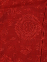 Printed Cotton Blend Unstitched Suit With Dupatta