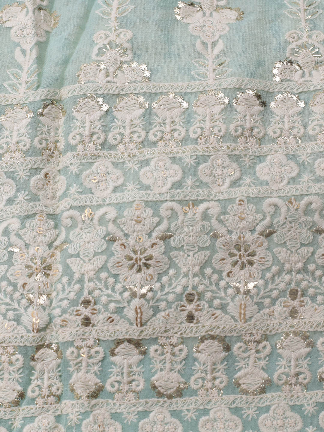 Embroidered Georgette Unstitched Suit Piece With Dupatta