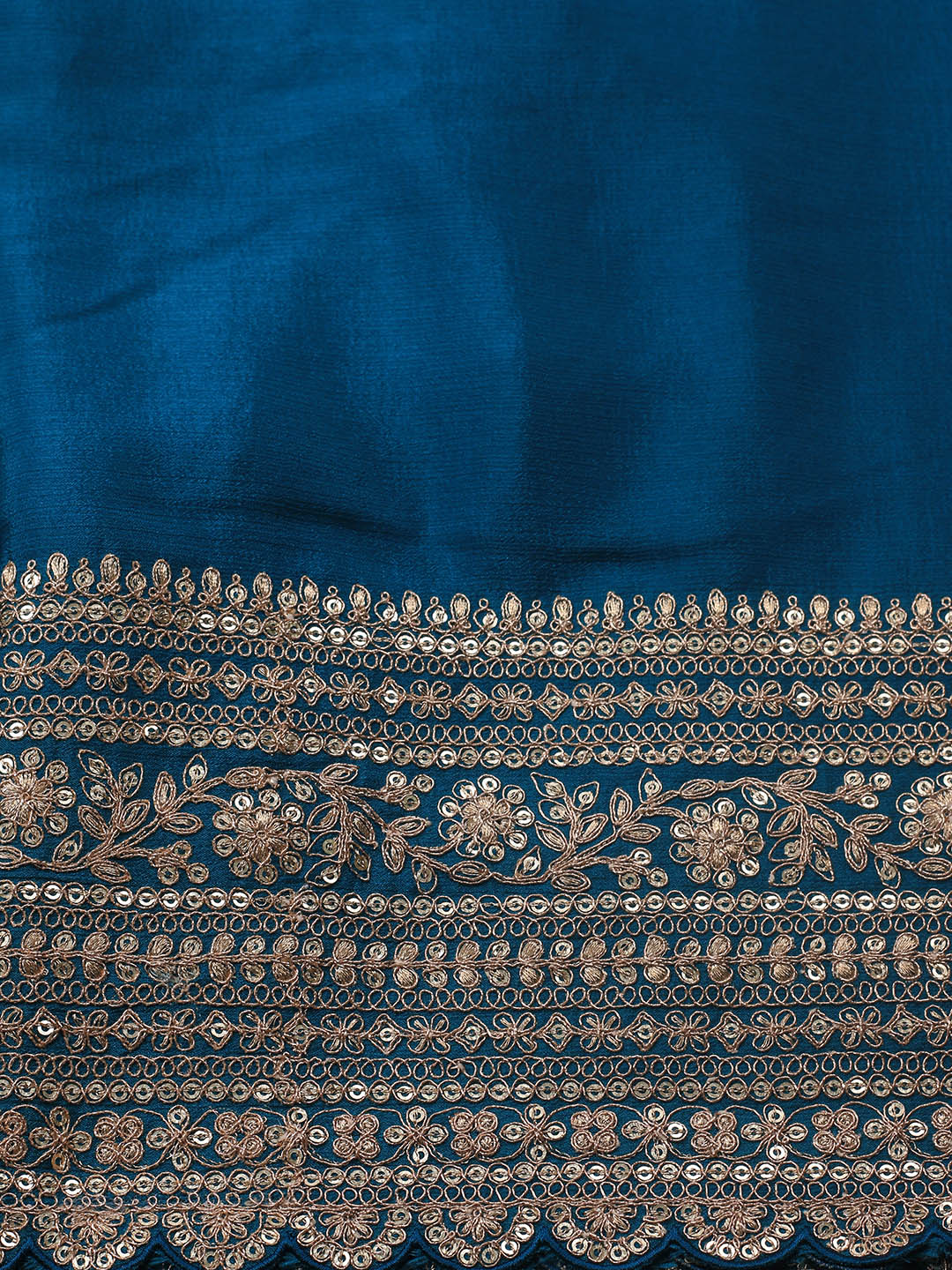 Embroidered Art Silk Unstitched Suit Piece With Dupatta