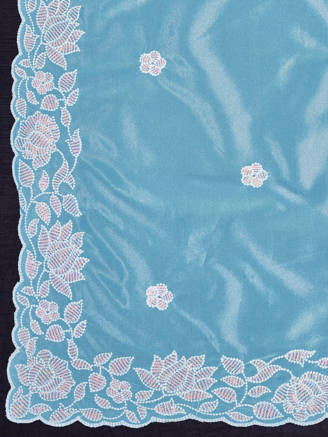 Embroidered Net Saree