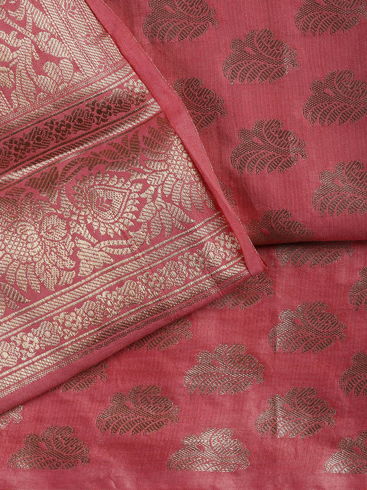 Banarasi Chanderi Unstitched Suit With Dupatta