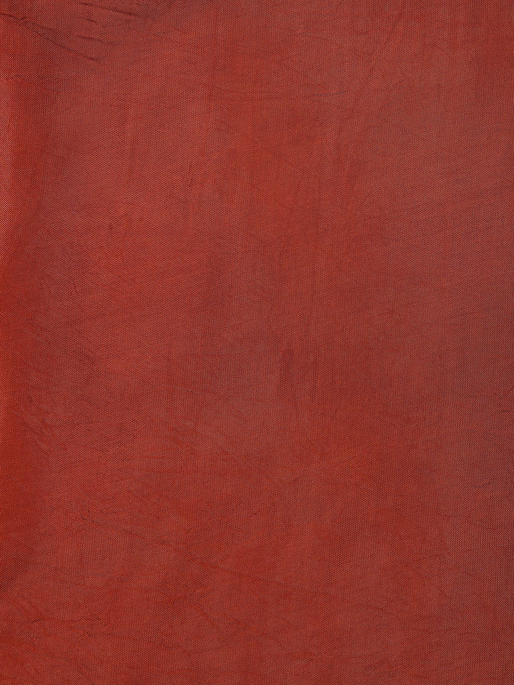 Woven Border Chanderi Unstitched Suit With Dupatta