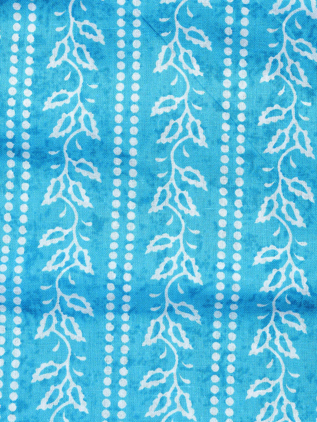 Printed Cotton Blend Unstitched Suit With Dupatta