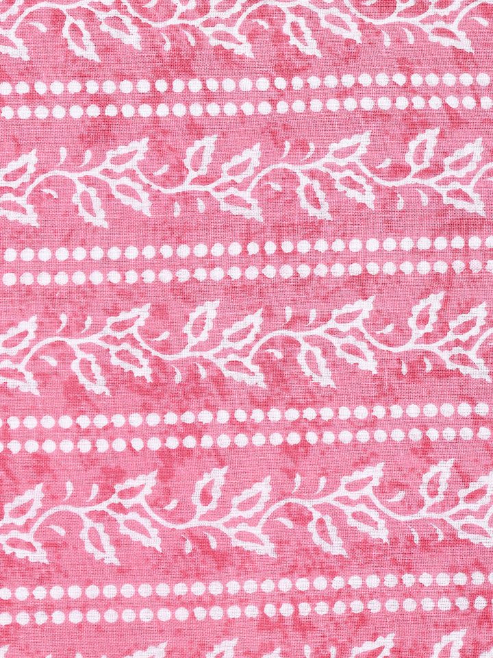 Printed Cotton Blend Unstitched Suit With Dupatta