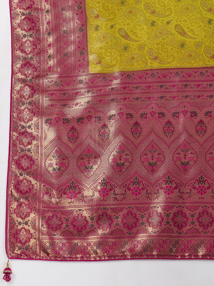 Woven Design Meenakari Kanjivaram Silk Saree