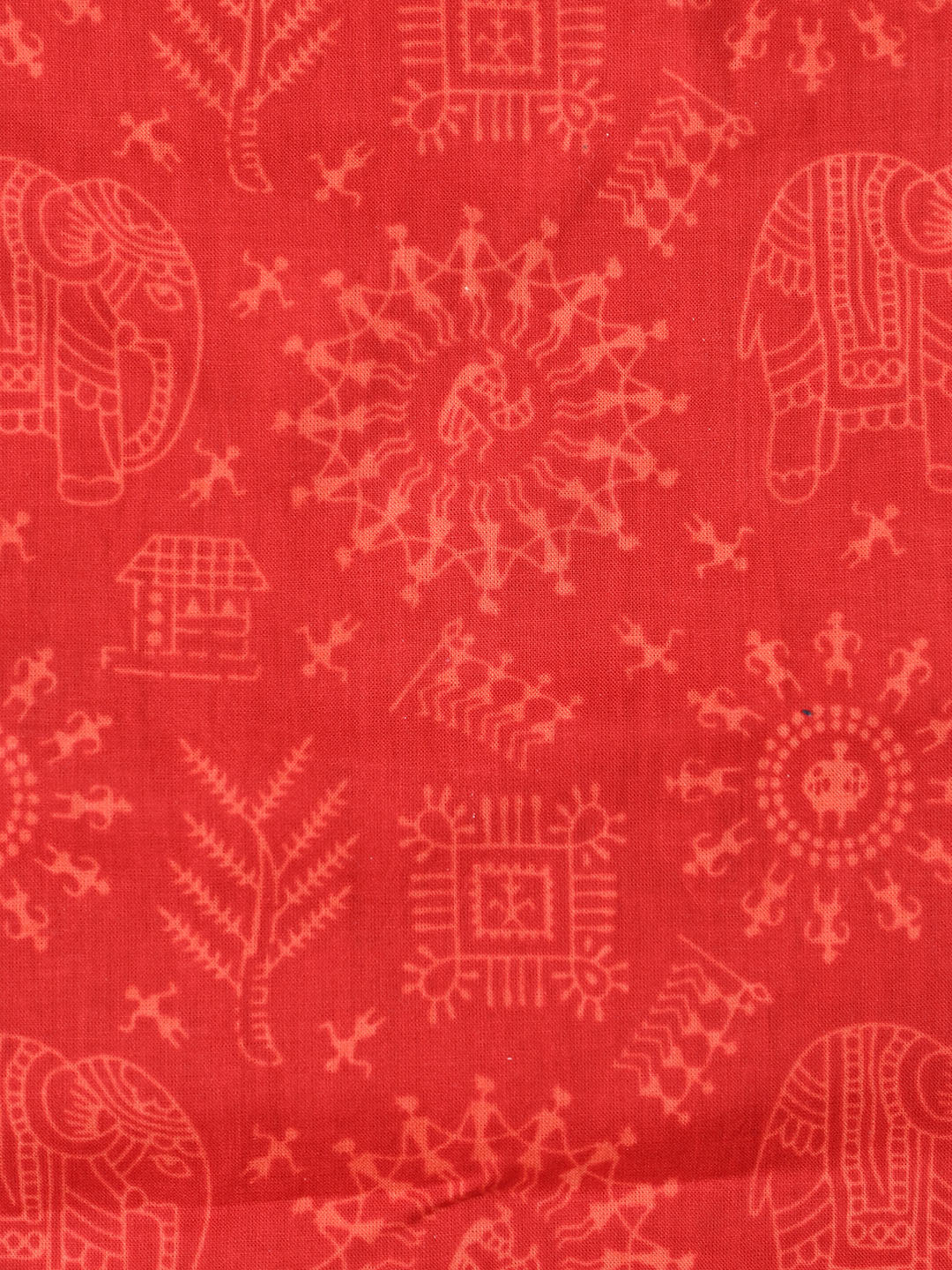 Printed Cotton Blend Unstitched Suit With Dupatta
