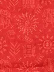 Printed Cotton Blend Unstitched Suit With Dupatta