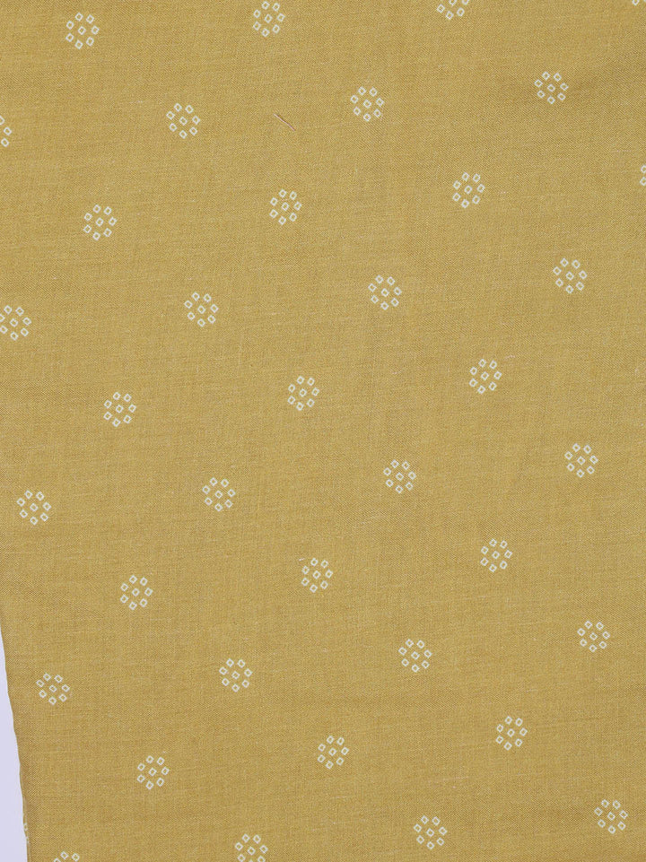 Neck Work Cotton Blend Unstitched Suit With Dupatta