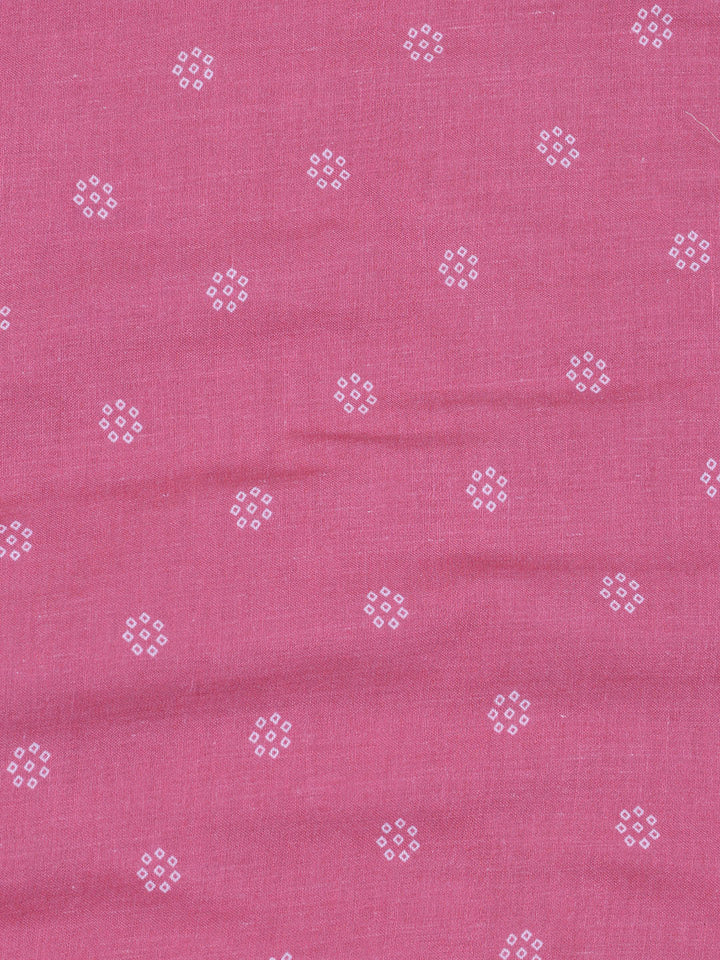 Neck Work Cotton Blend Unstitched Suit With Dupatta