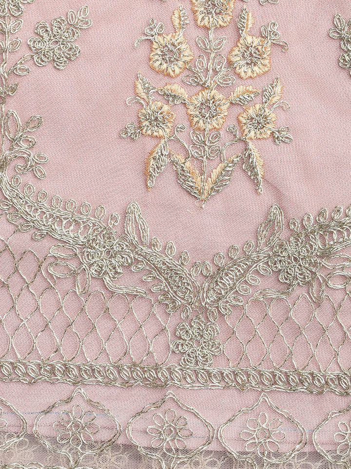Embroidered Georgette Unstitched Suit Piece With Dupatta