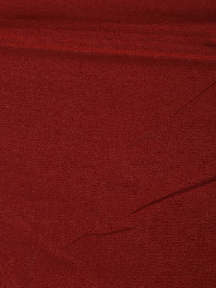 Neck Mirror Work Cotton Blend Unstitched Suit With Dupatta