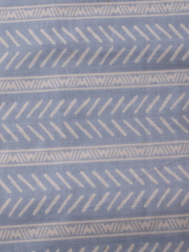 Printed Cotton Blend Unstitched Suit Piece With Dupatta