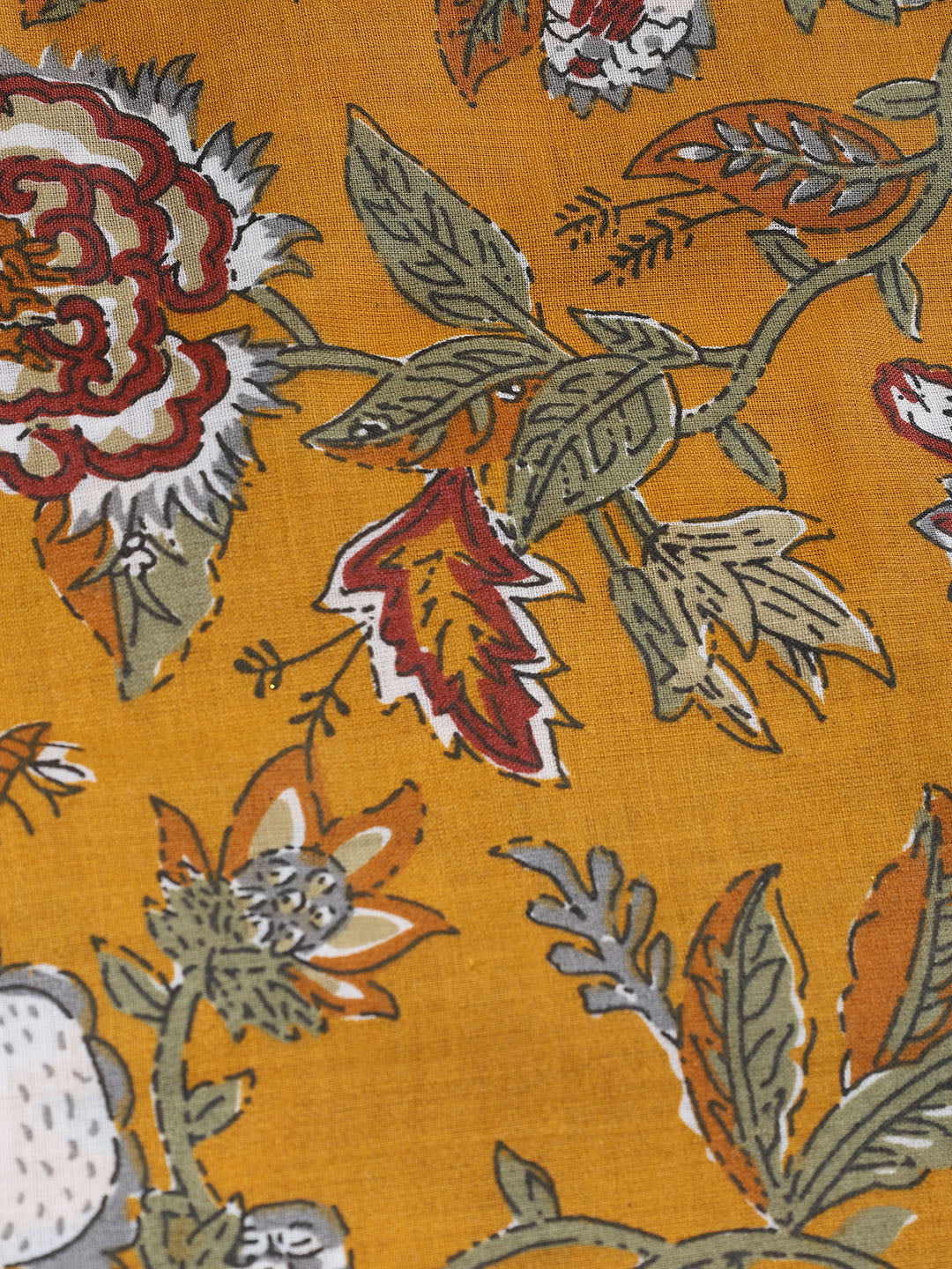 Printed Cotton Blend Unstitched Suit With Dupatta