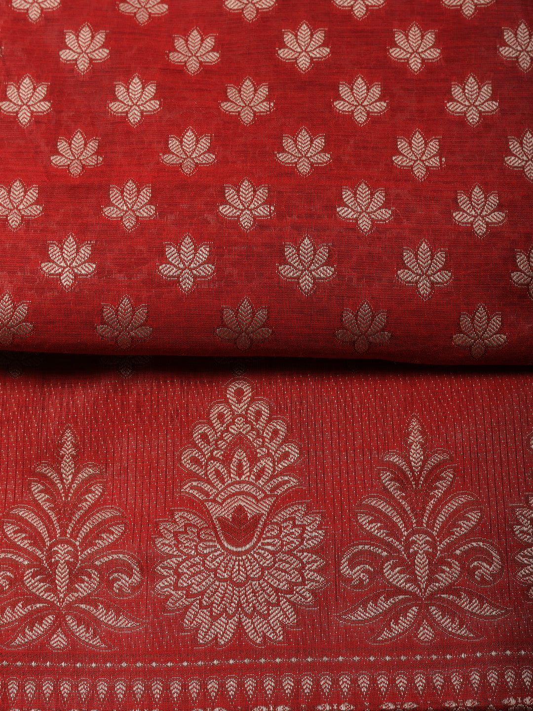Embroidered Cotton Unstitched Suit With Pant &amp; Dupatta