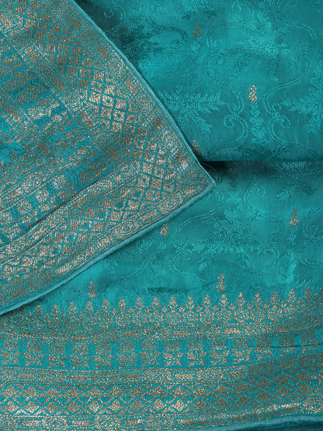 Embroidery Chanderi Unstitched Suit With Dupatta