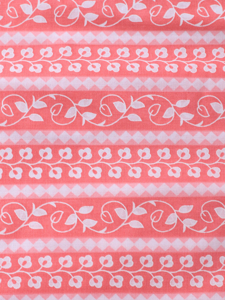 Printed Cotton Blend Unstitched Suit With Dupatta