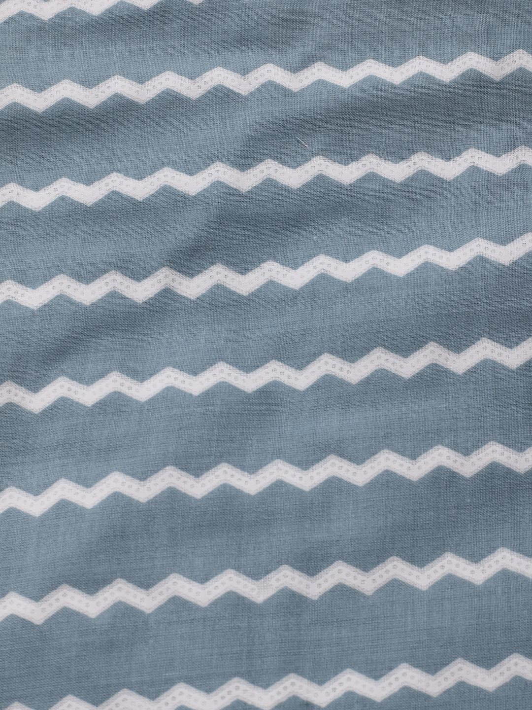 Printed Cotton Blend Unstitched Suit Piece With Dupatta