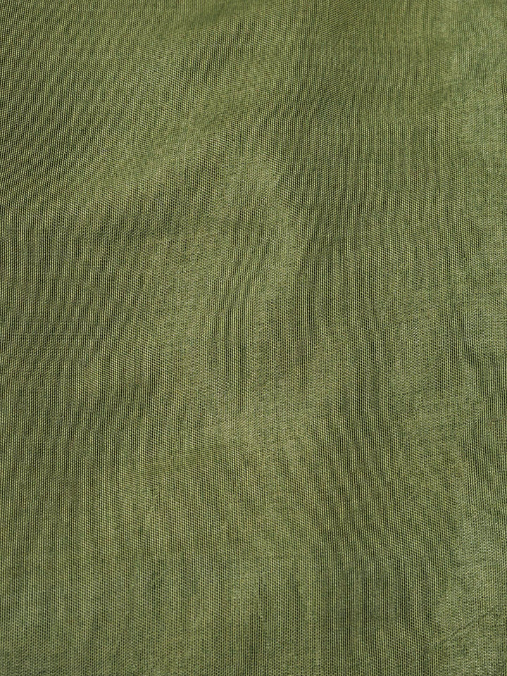 Neck Embroidered Chanderi Unstitched Suit With Dupatta