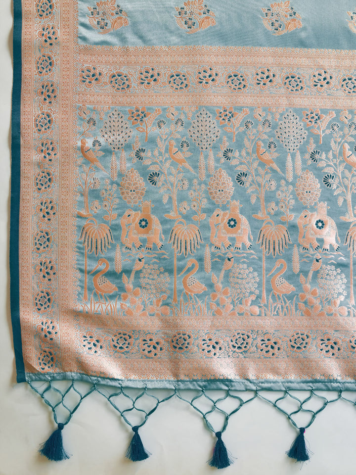 Woven Design Satin Silk Saree