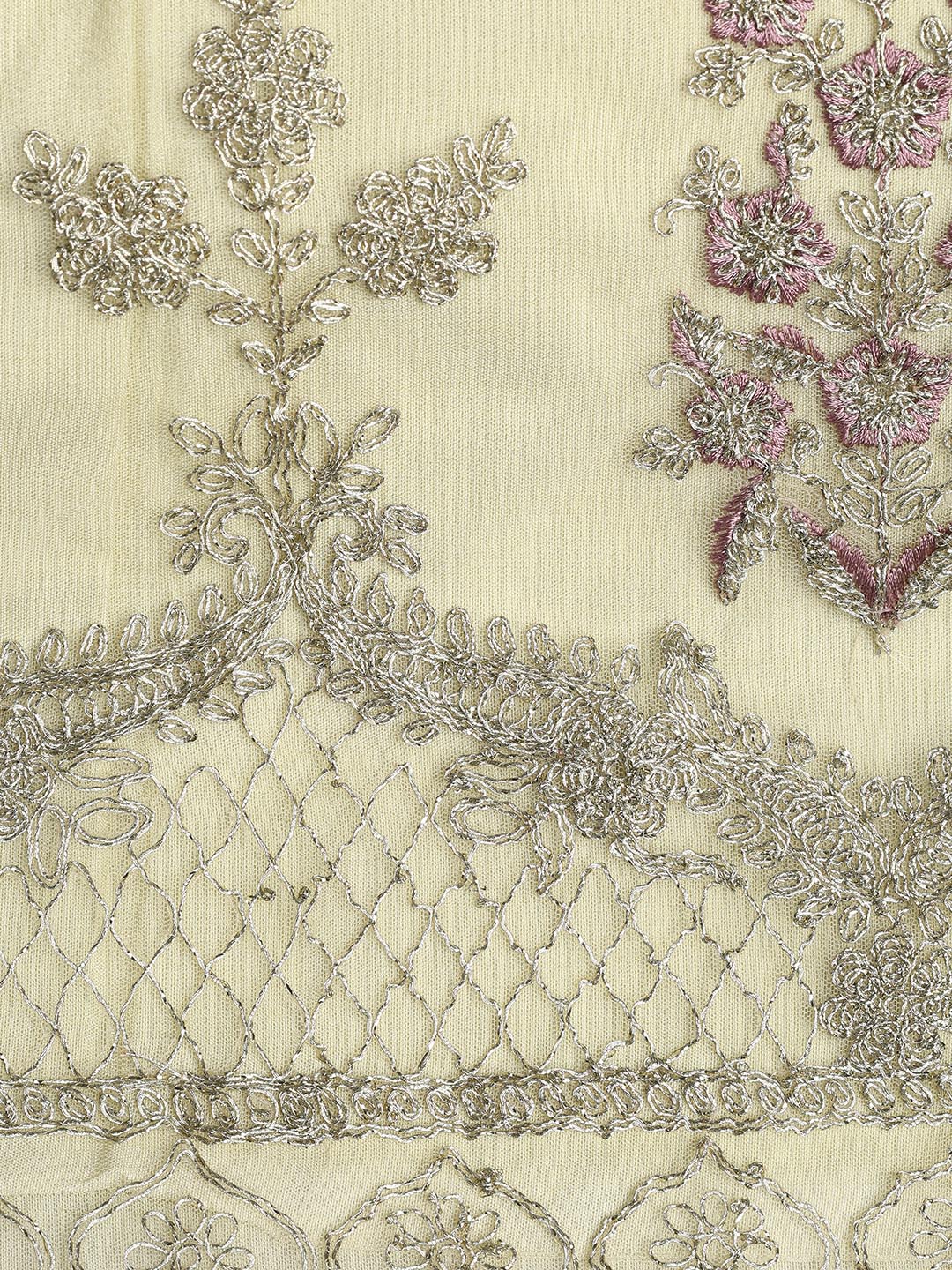Embroidered Georgette Unstitched Suit Piece With Dupatta