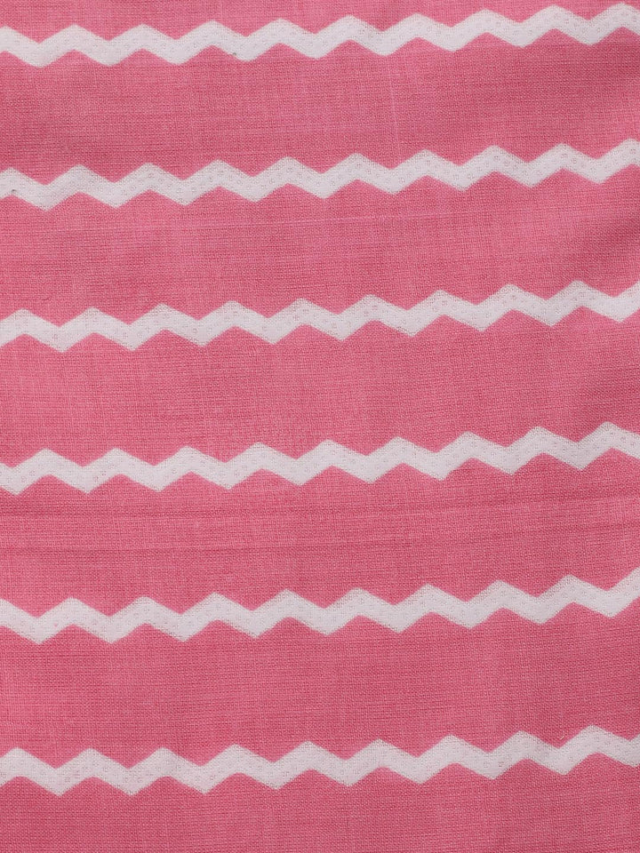 Printed Cotton Blend Unstitched Suit Piece With Dupatta