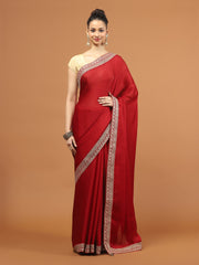 Stone Work Art Chiffon Saree