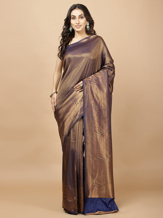 Brocade Zari Jaal Border Handloom Saree