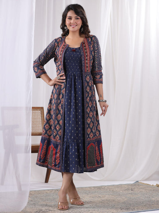 Abstract Printed Cotton Kurta