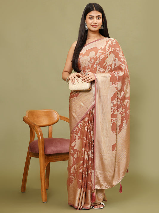 Zari Jaal Woven Handloom Saree