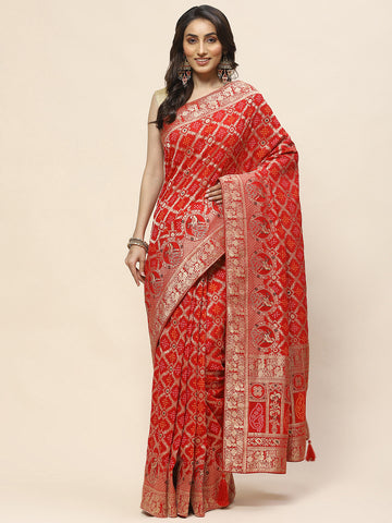 Gharchola Art Silk Banarsi Saree